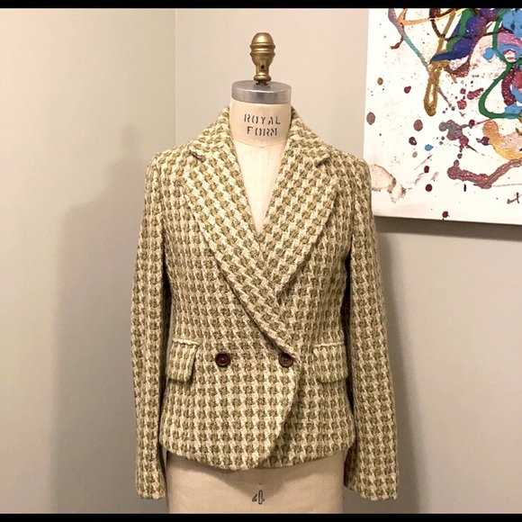 Banana Republic Vintage style Houndstooth pattern blazer - Picture 1 of 6